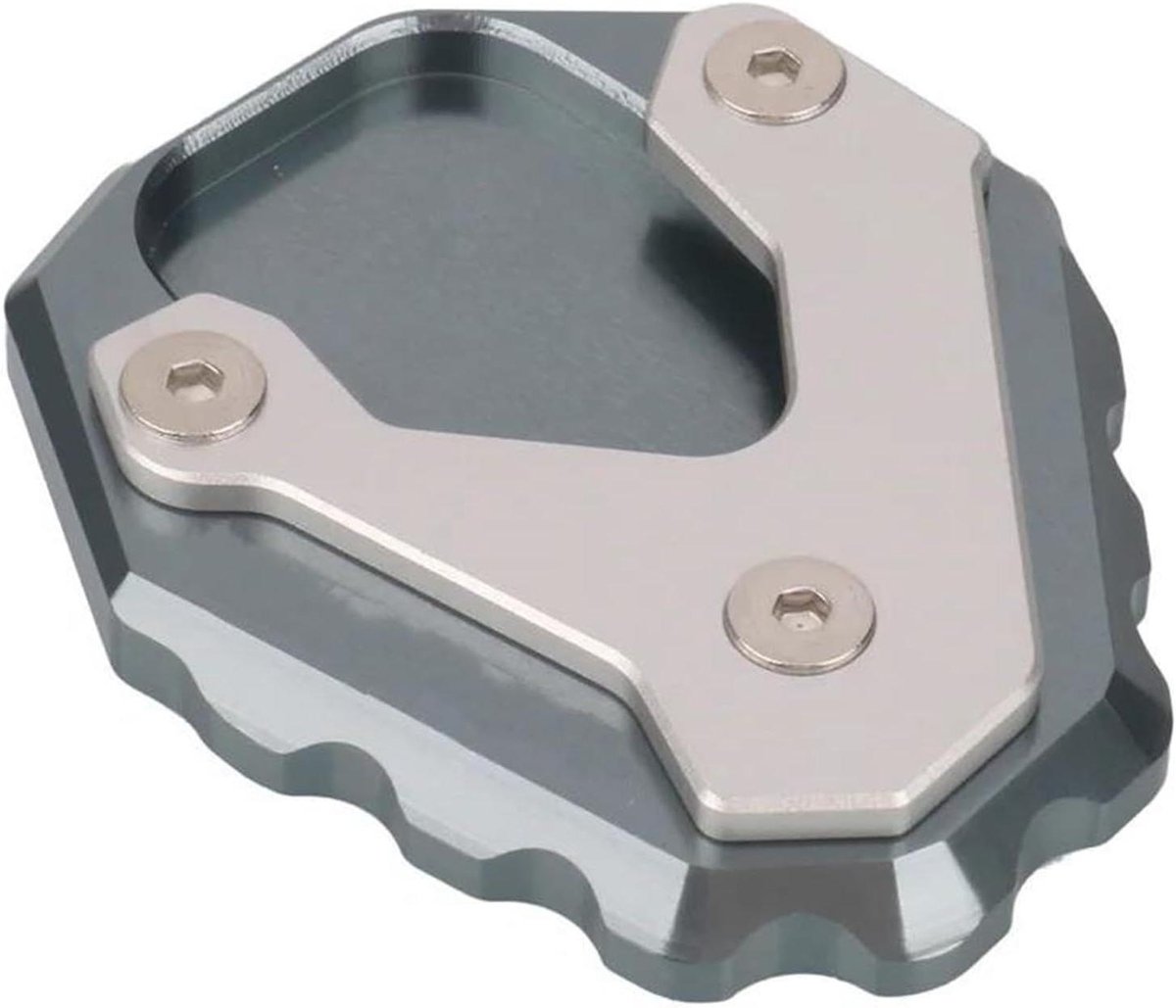 Motorfiets Zijstandaard Verlengstuk - Kickstand Pad Ondersteuningsplaat - Motor Stabiliseren - Antislip Ontwerp - 1 STUKS - Grijs