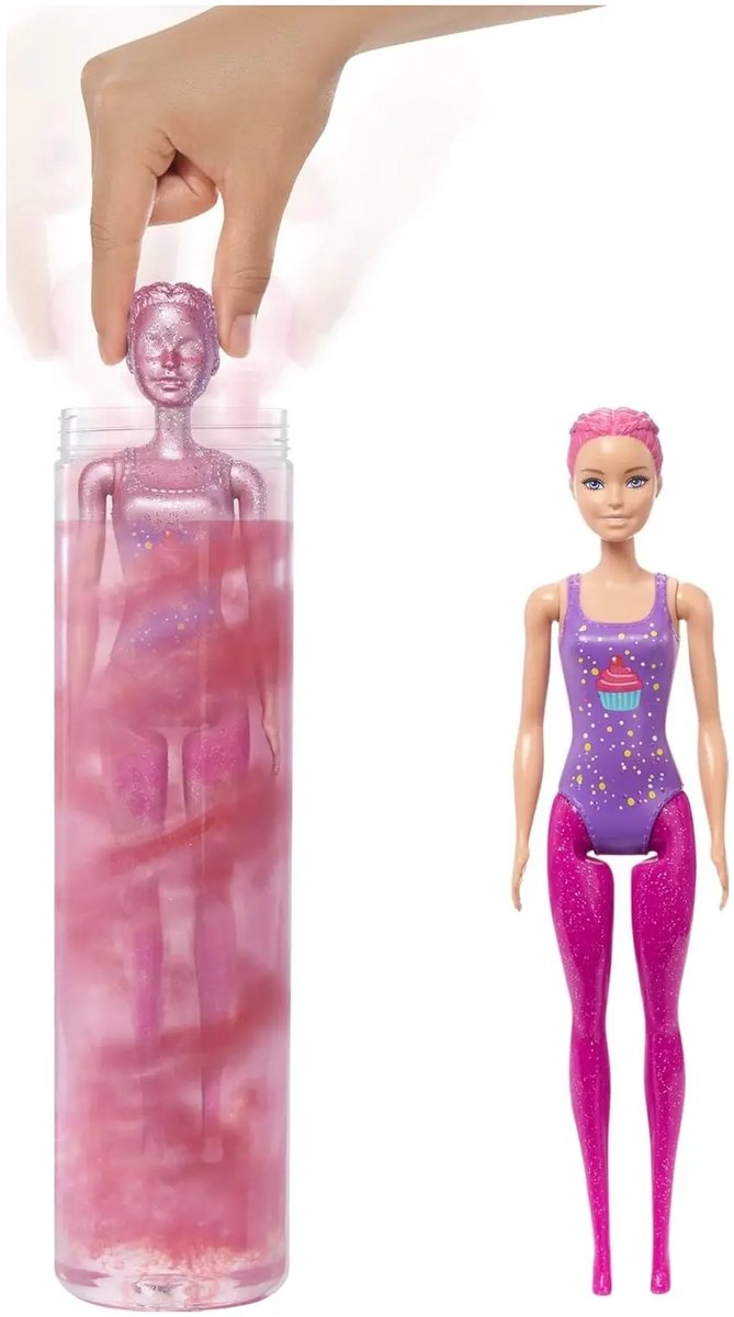 Barbie Color Reveal Cupcake Hair Change - Verrassingspop met 25 Accessoires van Barbie — afbeelding 4