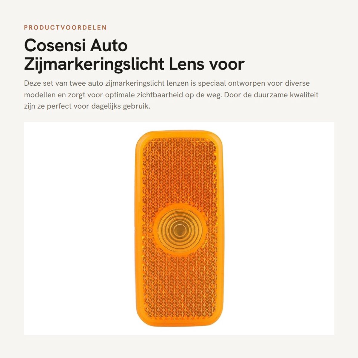 Dailygoods- Zijmarkeringslicht - 1 Paar - Lens - Lichtkap - Geschikt voor Transit Mk6/Mk7 - Auto Binnenverlichting - Markeringslamp