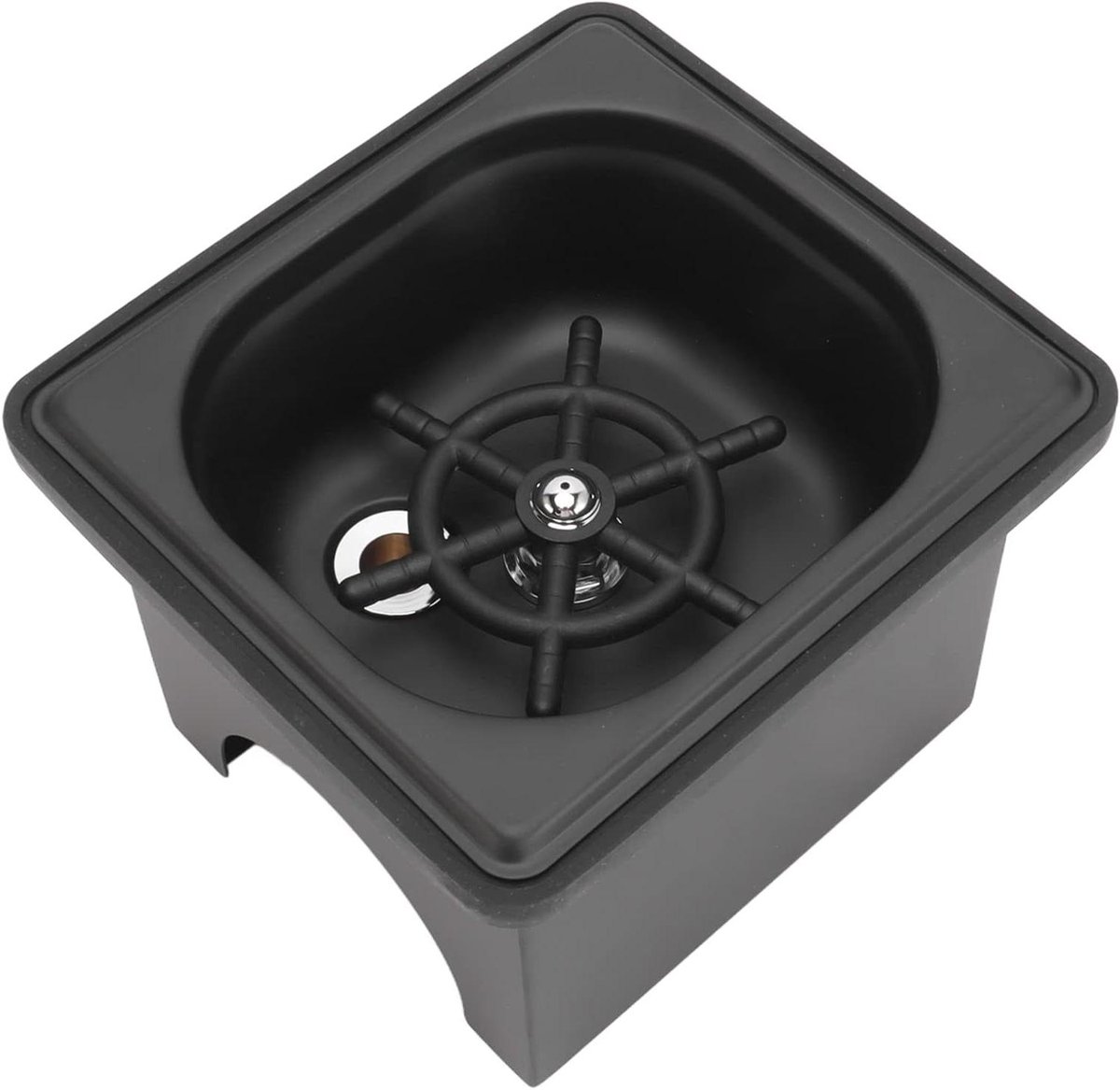 Keuken Kan Spoeler - Glaswasser Aanrecht - Snel Bekers Reinigen - Multi-hoek Waterstraal - 19.99 x 17.98 cm - Zwart