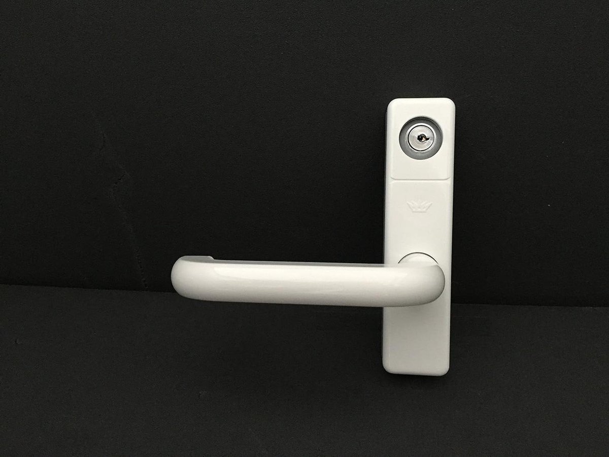 Raamkruk - Handgreep - Ramen Openen - Met Slot - 91 mm - Wit