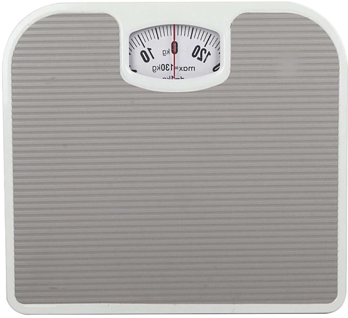 Mechanische Personenweegschaal - Lichaamsweegschaal Antislip - Fitness Voortgang Bijhouden - Snelle Nauwkeurige Meting - 26.5 x 24 x 4 cm
