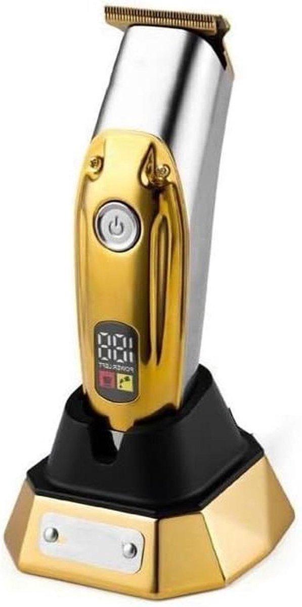 Professionele Tondeuse - Baardtrimmer Heren - Haar Trimmen - Volledig Metalen Behuizing - 180 Min Gebruik - Goud