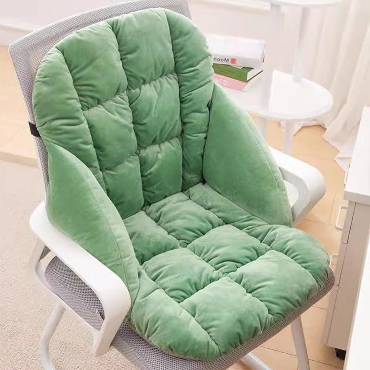 Verwarmd Zitkussen - Stoelverwarmer Kussen - Comfortabel Zitten - 9 Temperatuurstanden - 45x50x45cm - Groen