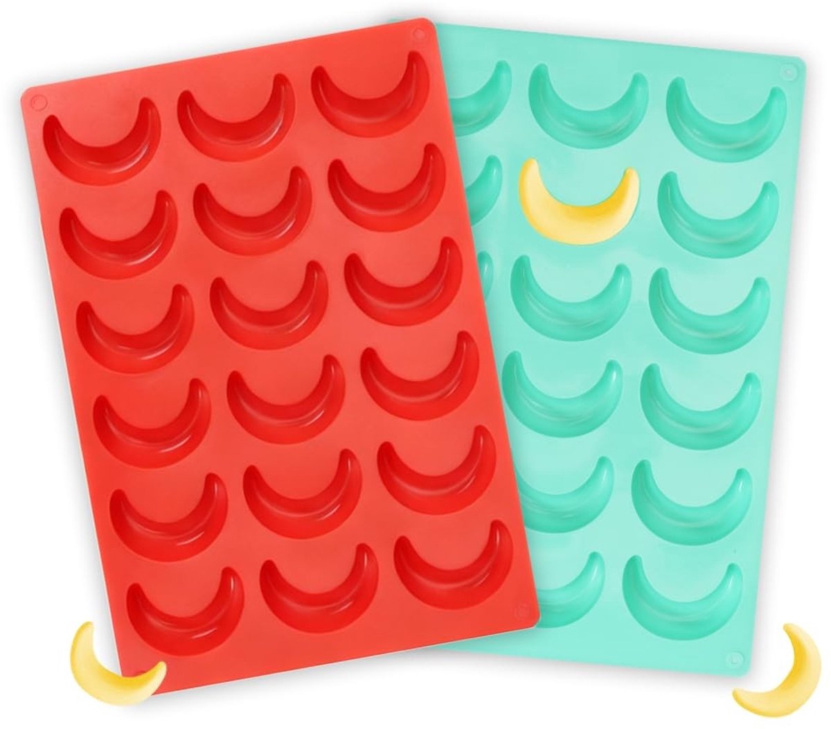 Dailygoods- Siliconen Vormen - 2 Stuks - IJsblokjesvormen/Snoepvormen - Bakjes voor Chocolade/Koekjes - Geschikt voor Kerstcadeaus - Ideaal voor Whisky/Hondentraats - Siliconen Mal