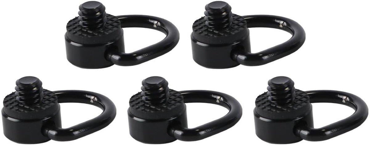 Dailygoods- D-ringschroef 5 Stuks - Bevestigingsschroef 1/4"-20 - Roestvrij Staal - Scharnierende Houder - Voor DSLR-camera - Duurzaam en Stevig