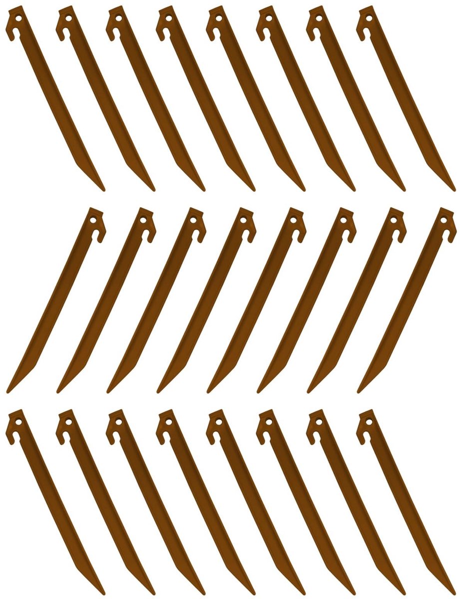 Dailygoods- Tentharingen 24 stuks 230 mm - Kunststof - Heavy duty - Antisliphaak - Robuust ontwerp - Geschikt voor camping en tuin - Grondharing