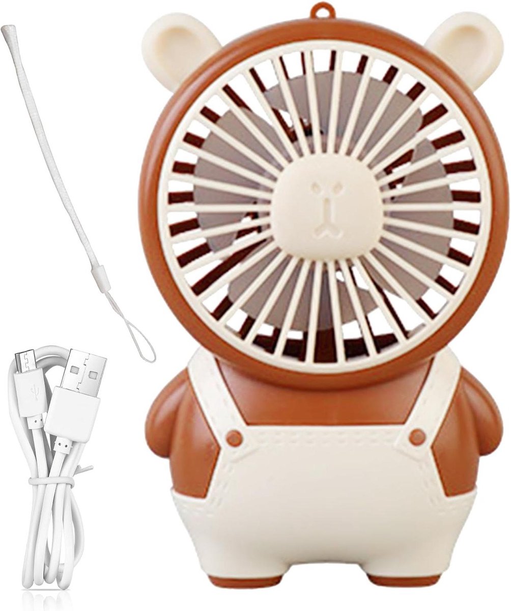 Persoonlijke Handventilator - Draagbare Ventilator - Frisse Lucht - Stille Werking - Compact Formaat - Witcrème