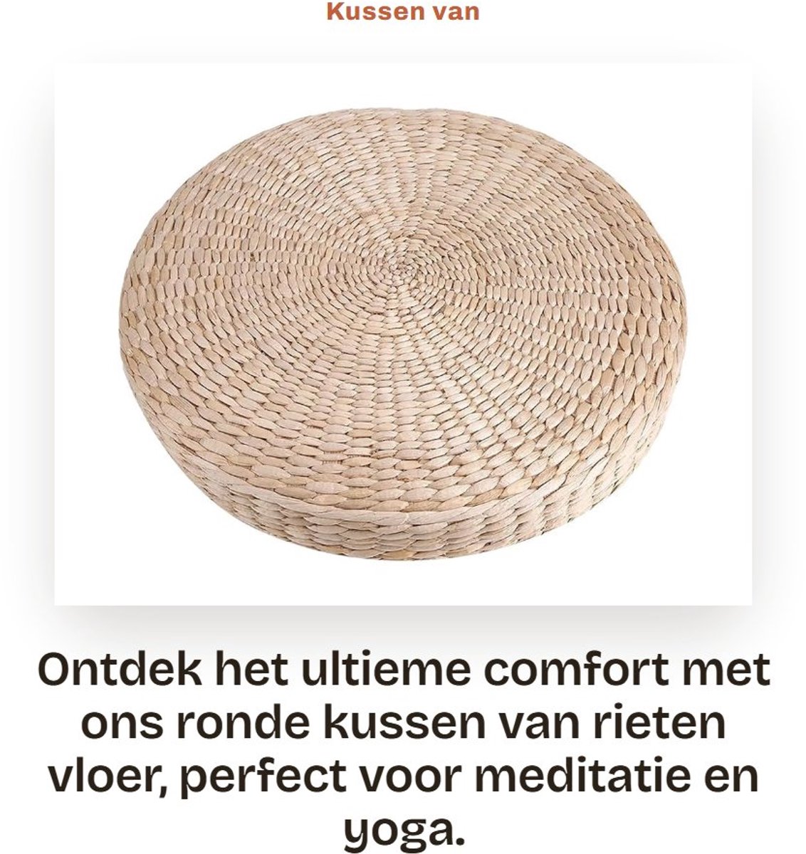 Dailygoods- Tatami Kussen Wasbaar - Rond Kussen - Vloerkussen - Meditatiekussen - Yogamat - Zacht Kussen