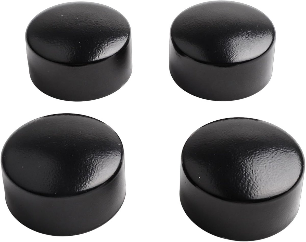 Leuning Eindkappen - Trapafwerking - Veiligheid Verhoging - Roestvrij Staal - 4 stuks 50mm - Zwart