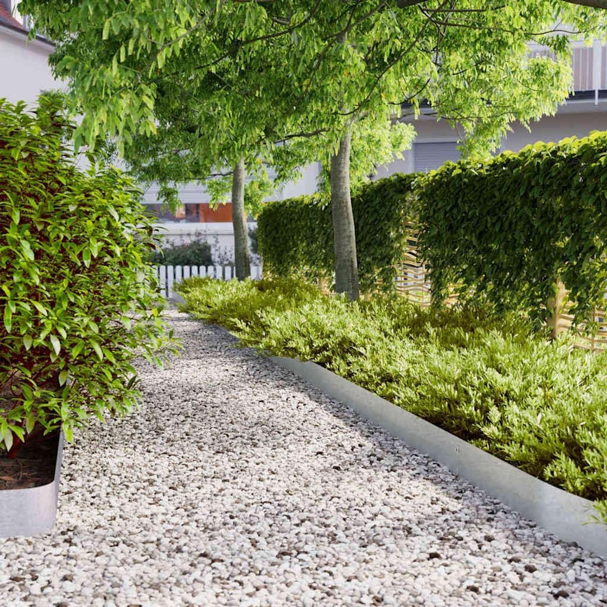 Gazonrand Staal - Tuinrand Flexibel - Tuinrand Creëren - Insteeksysteem Zonder Gereedschap - 10 Stuks - Verzinkt