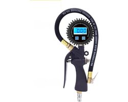 Digitale Bandenspanningmeter - Bandendrukmeter - Veilig Rijden - Hoge Precisie LCD - Tot 7 Bar - Zwart
