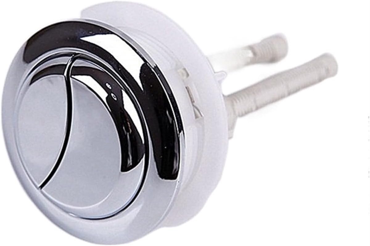 Toilet Spoelknop - Dubbele Drukknop - Toilet Reparatie - Verstelbaar Gat - 49-55 mm - Zilverkleurig