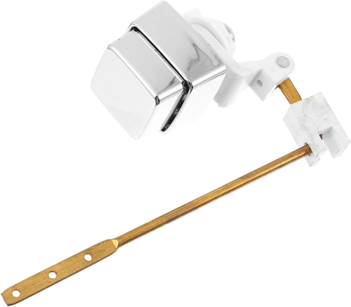 Toilet Spoelknop - Reservoir Schakelaar - Toilet Reparatie - Koperen Constructie - 7.86 x 4.72 Inch - Zilver