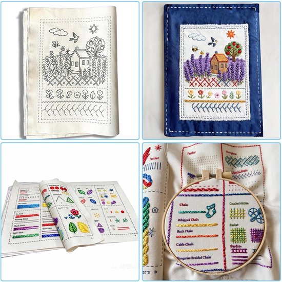 Borduurboek - Patronen en Quilt - Creatief Leren - 90 Patronen - 22 x 16 x 2 cm - Uniek — afbeelding 5