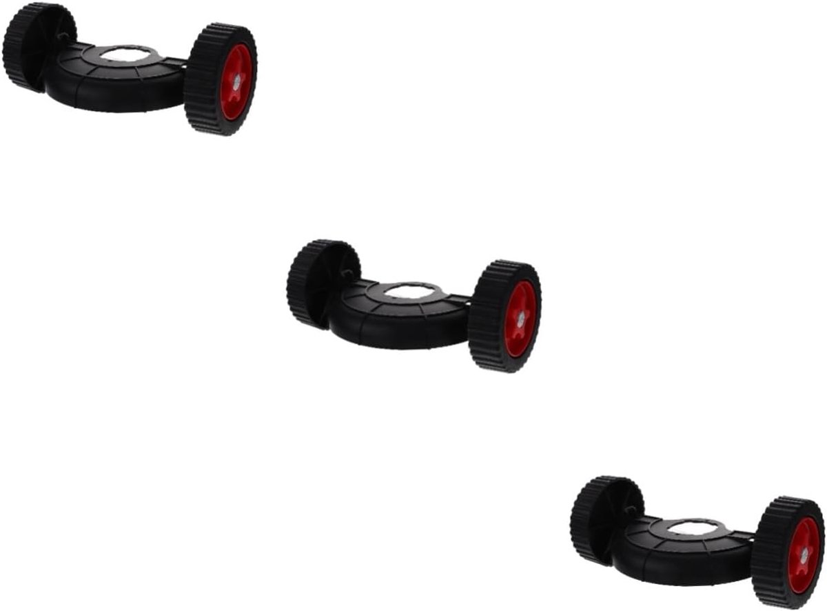 Reservewielen Set - Machineonderdelen - Tuinmachines Verplaatsen - Duurzaam Plastic Materiaal - 3 stuks 30cm - Zwart