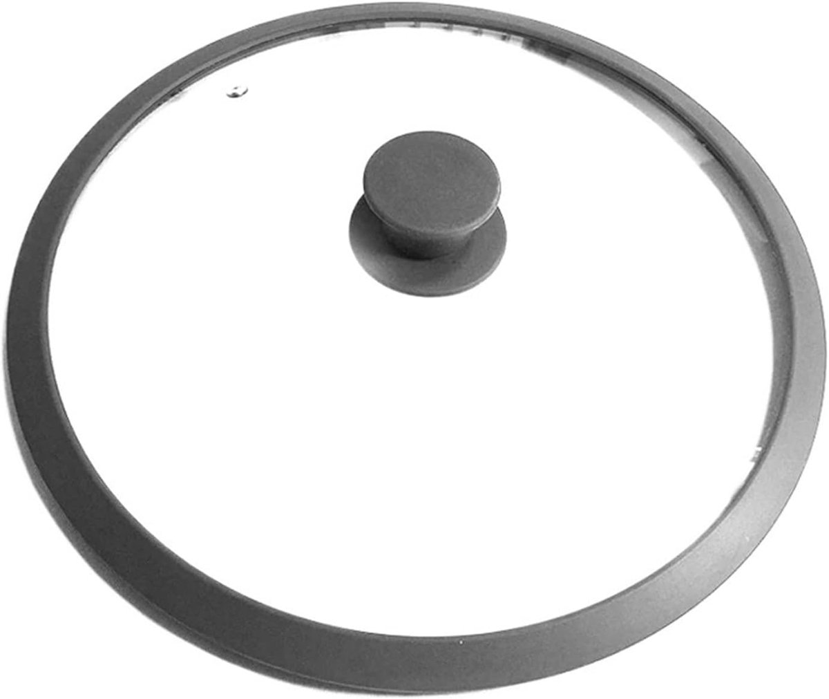 Universeel Potdeksel Glazen Deksel Koken en Sudderen Met Stoomventiel 20cm Diameter Grijs