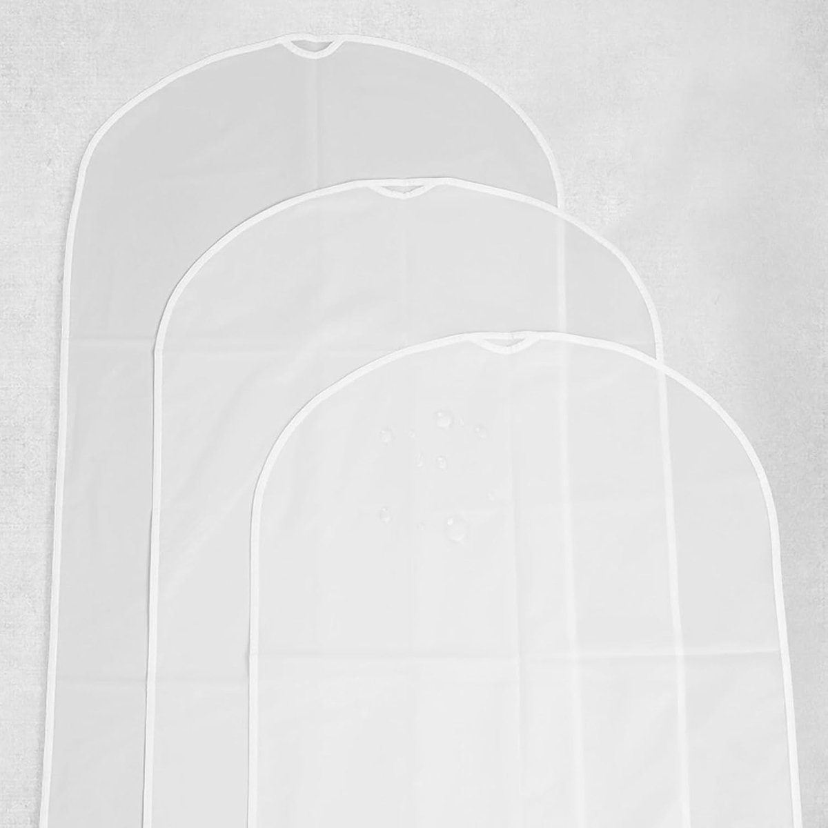 Kledingstofhoes Set - Kledingbeschermers Pakken - Kleding Opbergen - Dik Duurzaam Materiaal - 5 Stuks 60x100cm - Transparant Mat