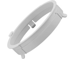 Koppelring Mobiele Airco - Slangadapter Rond - Aansluitring Afvoerslang - Connector Machinezijde & Raamkit - Kunststof - 150 mm - Wit