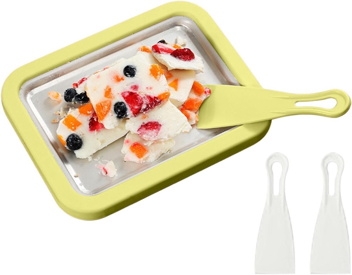 Ijsrol Machine - Dessert Maker - Zelf IJs Maken - Duurzaam RVS Systeem - 22.6 x 17.5 cm - Groen