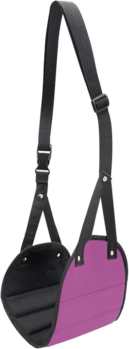 Vliegtuig Voetsteun Hangmat - Reis Voetensteun - Comfortabel Reizen - Verstelbare Riemen - 49x435x2cm - Zwart