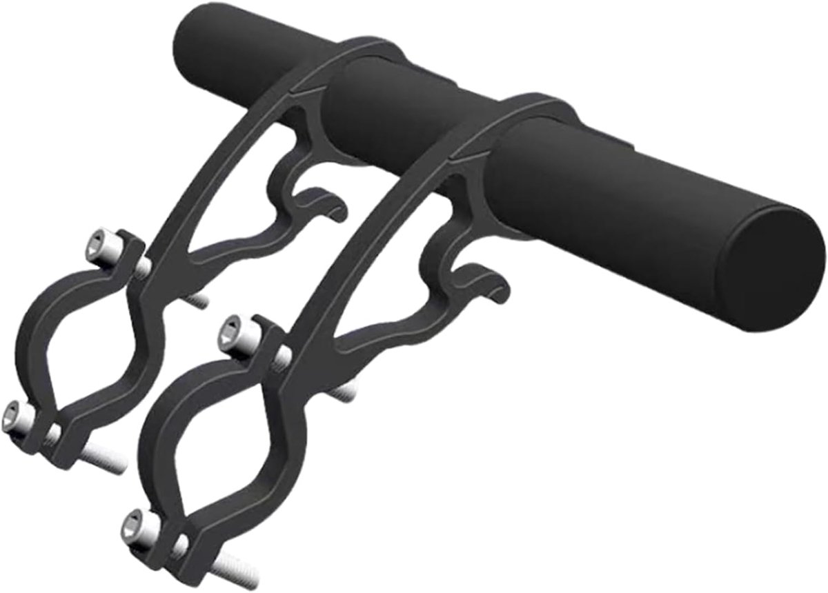 Stuurverlenging Scooter - Stuur Extender - Fietscomfort Verhogen - Dubbele Montageklem - 30 cm Lengte - Zwart