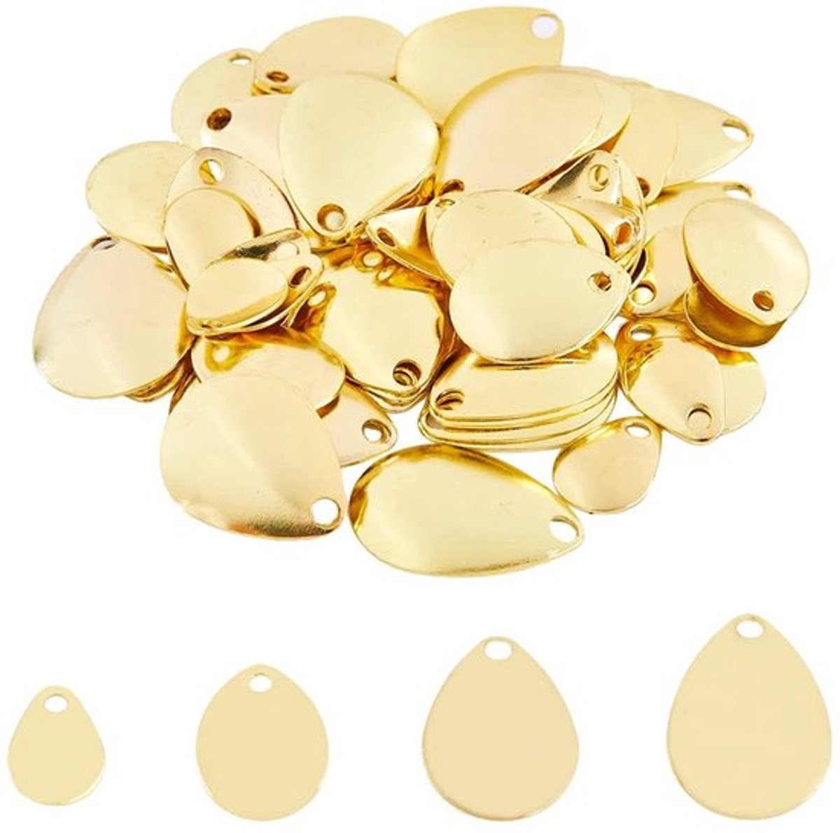 Store_8 - Vissen - Spinner Baits - 56Pcs Spinner Rigs - Gouden Lepels
