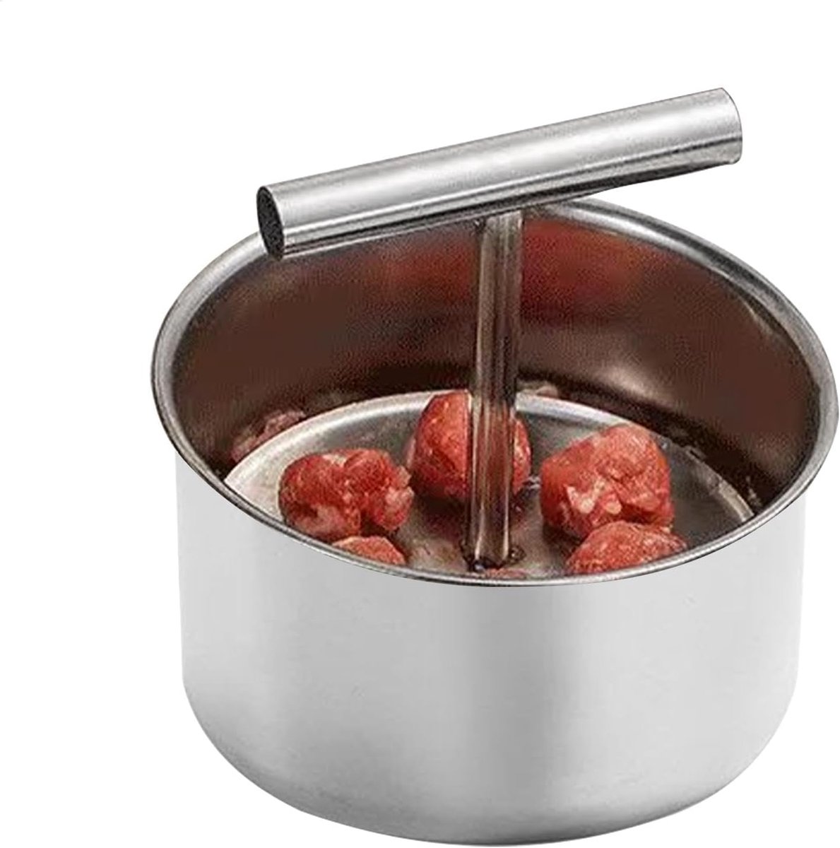 Gehaktballetjesmaker - Gehaktballen pers - Eten bereiden - Roestvrij staal - 6/12 gaten - Zilver