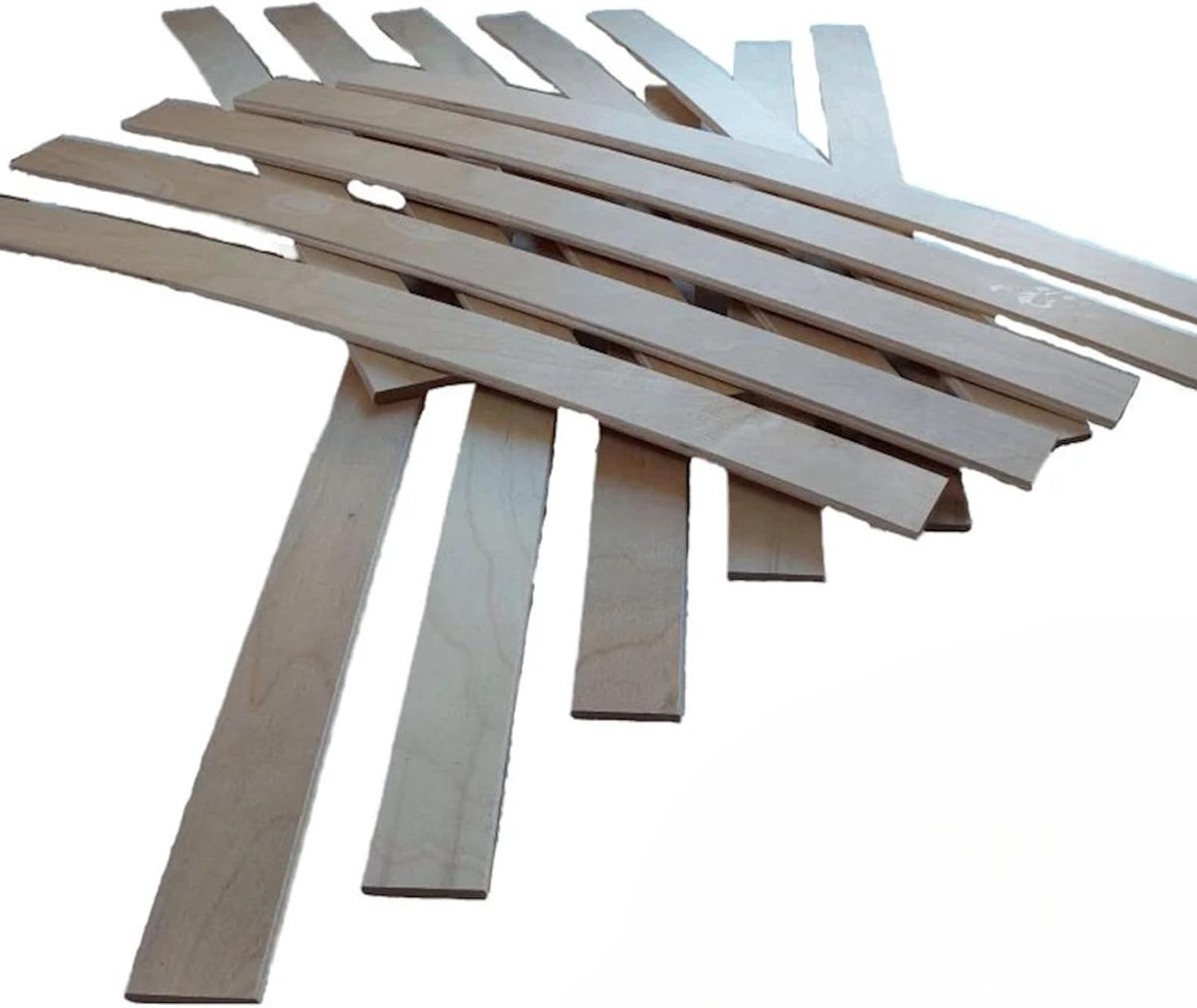 Houten Latten - Lattenbodem Onderdelen - Bed Reparatie - 7-laags Beuken - 78 x 5.3 cm - Houtkleur