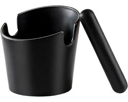 Koffie Knock Box - Espresso Afvalbak - Koffiedik Verzamelen - Afneembare Staubalk - 14.6 x 13.4 x 13.6 cm - Zwart