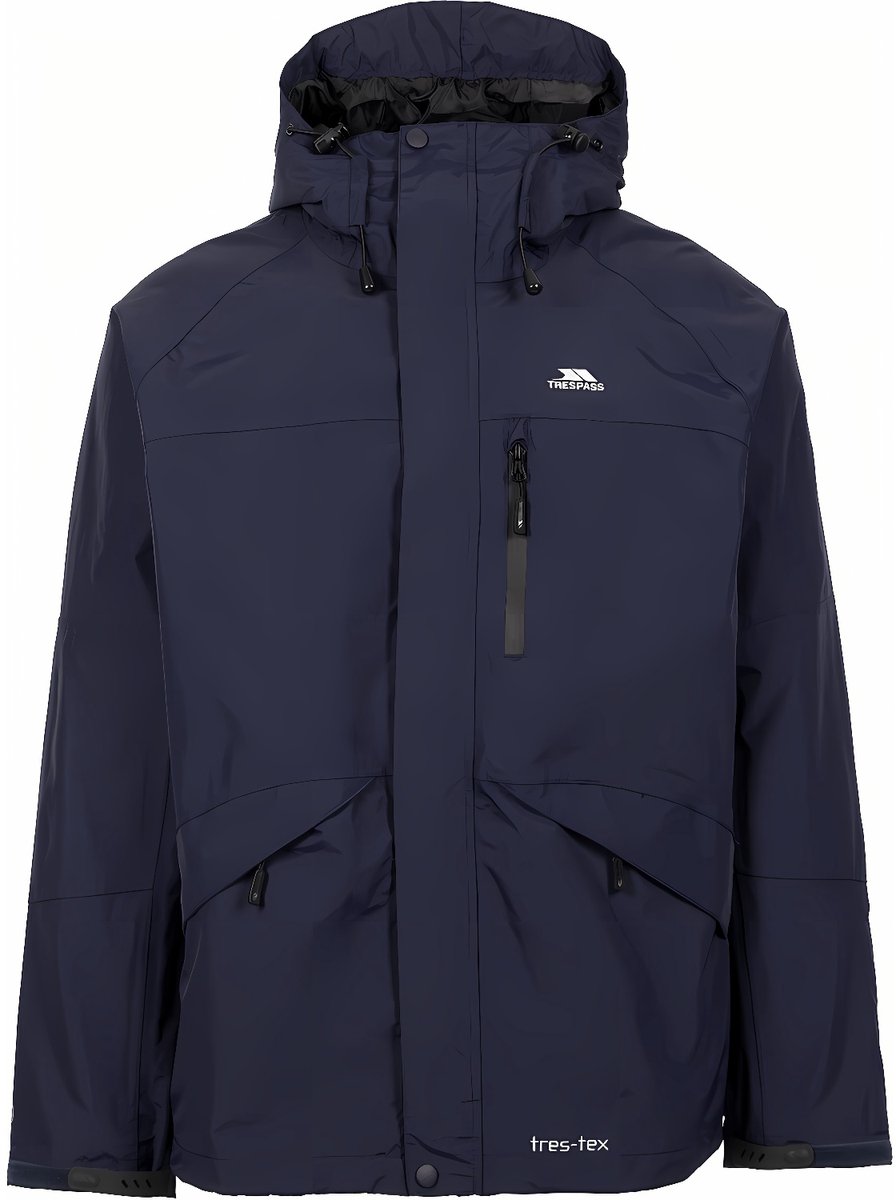 Trespass regenjas Corvo Jacket Herenjas Tp75 -L Blauw