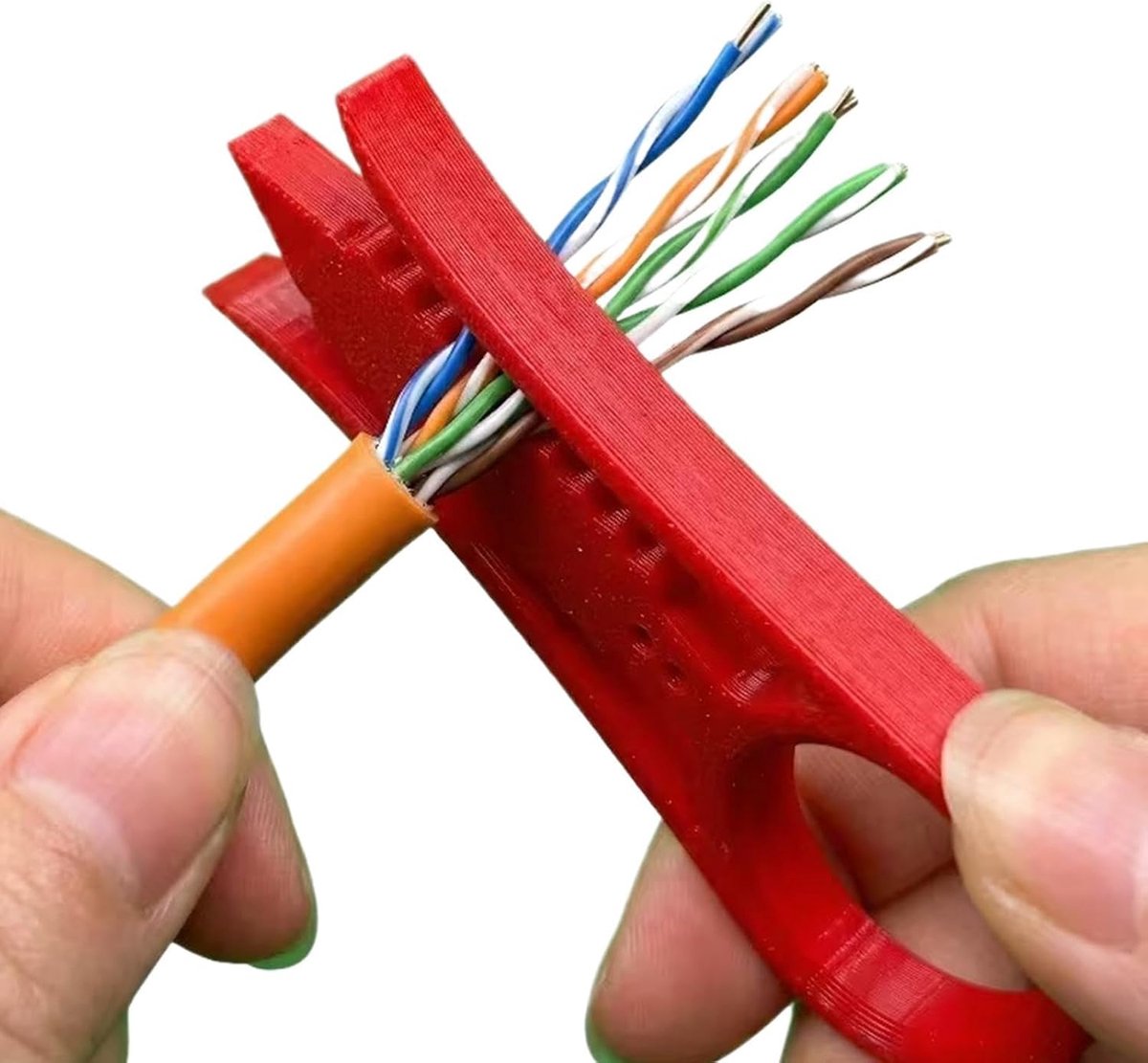 Mini Draadstripper - Kabelrechttrekker Snelle Stripper - Kabels Organiseren - Snelle Kabel Scheiding - 79x27x06 cm - Rood
