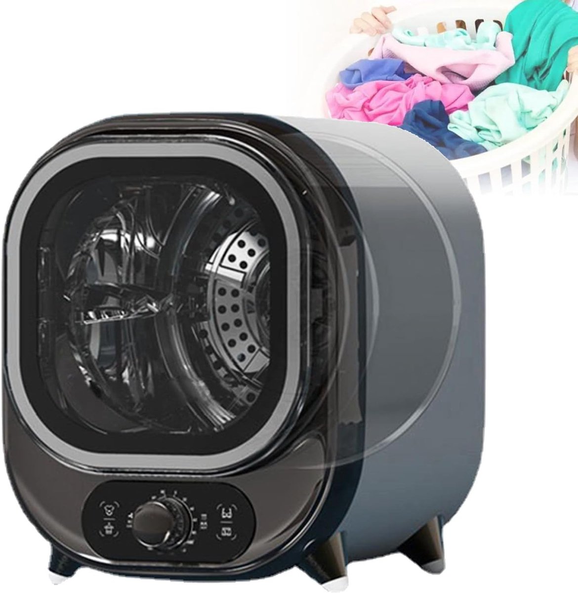 Kleine Trommeldroger Mini Dryer Kleding Drogen Stille Werking 35dB 0.8 kg Blauw