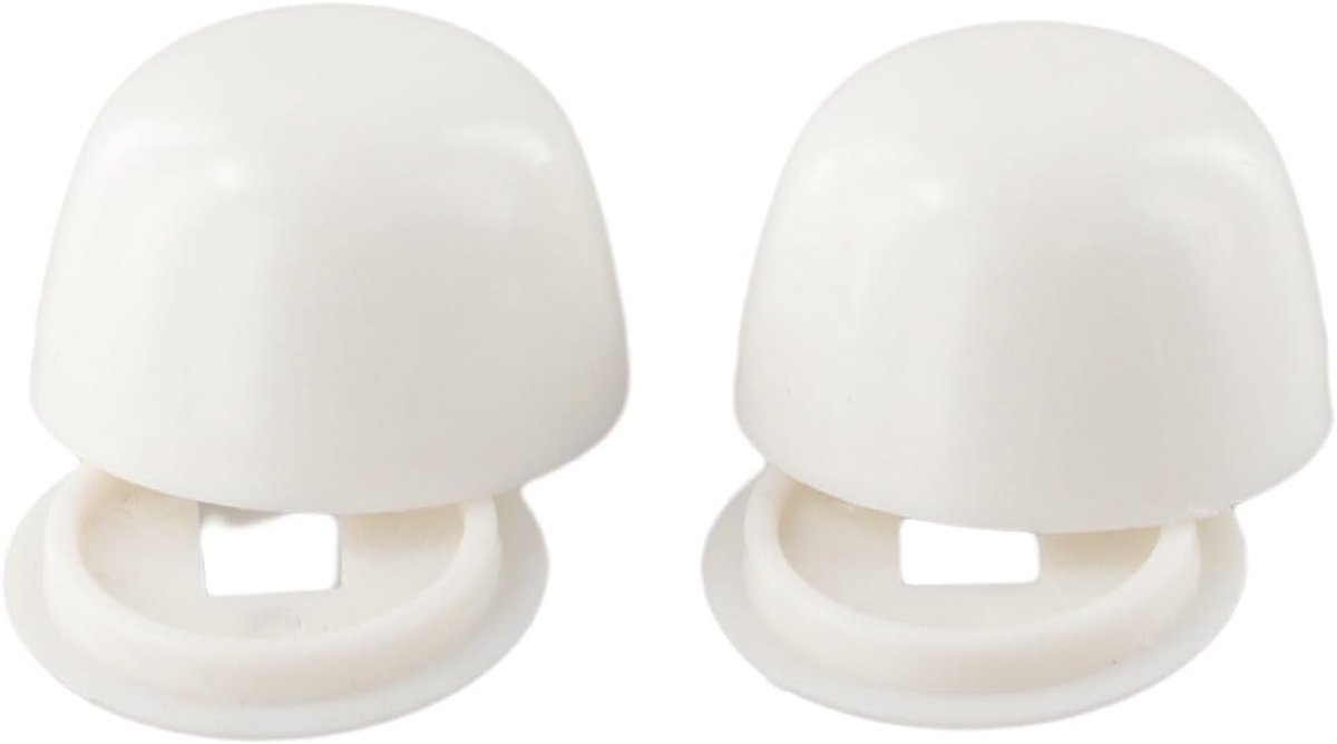 Toiletbout Afdekking - Vloeranker Beschermers - Badkamer Renoveren - Verbergt Verroeste Bouten - 35 cm - Wit