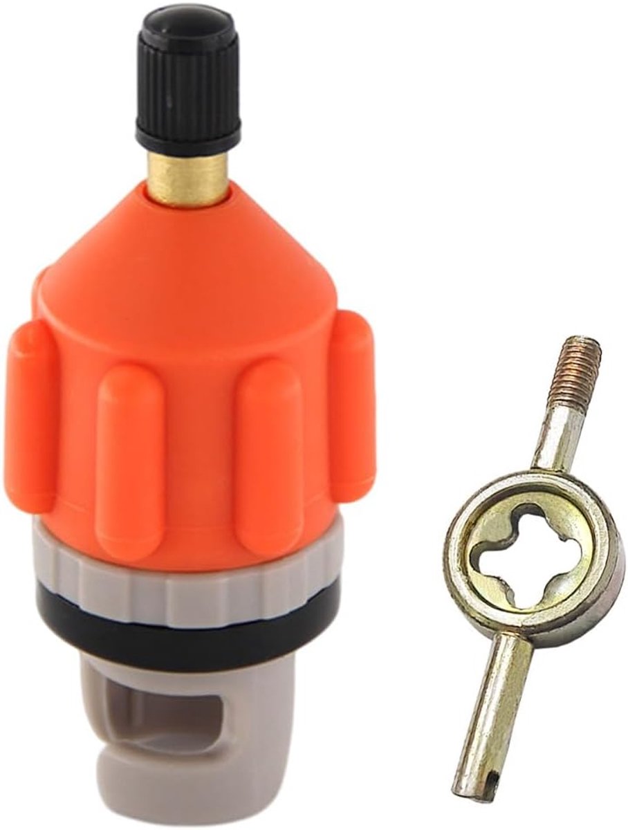 Luchtklep Adapter - Ventiel Converter - Watersport Opblazen - Duurzaam Nylon Materiaal - 78x20x7mm - Zwart