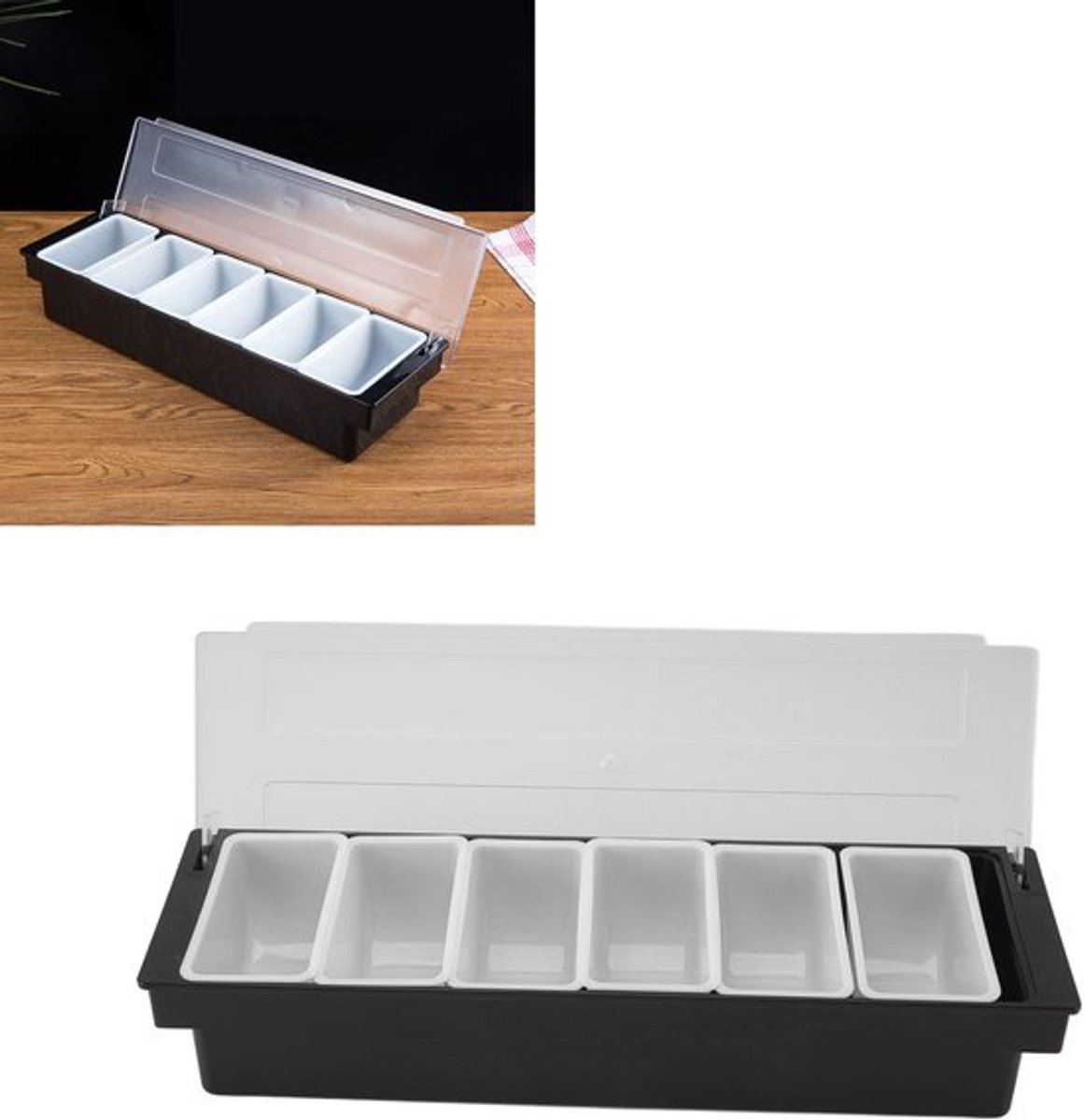 OmGoods - Dailygoody - Spice Caddy - 6 Compartimenten - Met Deksel - Voor