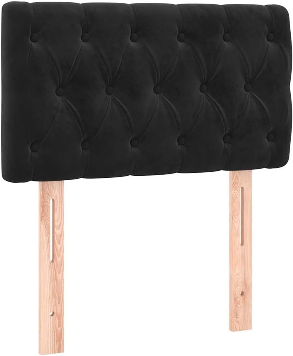 Hoofdbord Bed - Bedonderdeel Decoratie - Slaapkamer Aankleden - Verstelbare Hoogte - 80 cm Breed - Zwart
