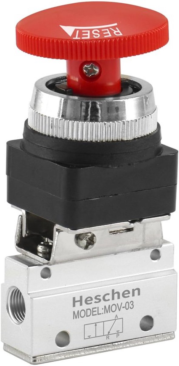 Mechanische ventiel Zeynomax G1/8" draad 3weg
