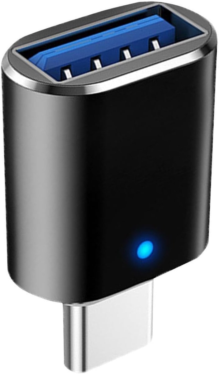 USB Adapter - Type C - Apparaten Koppelen - Snelle Dataoverdracht - Compact Formaat - Zwart