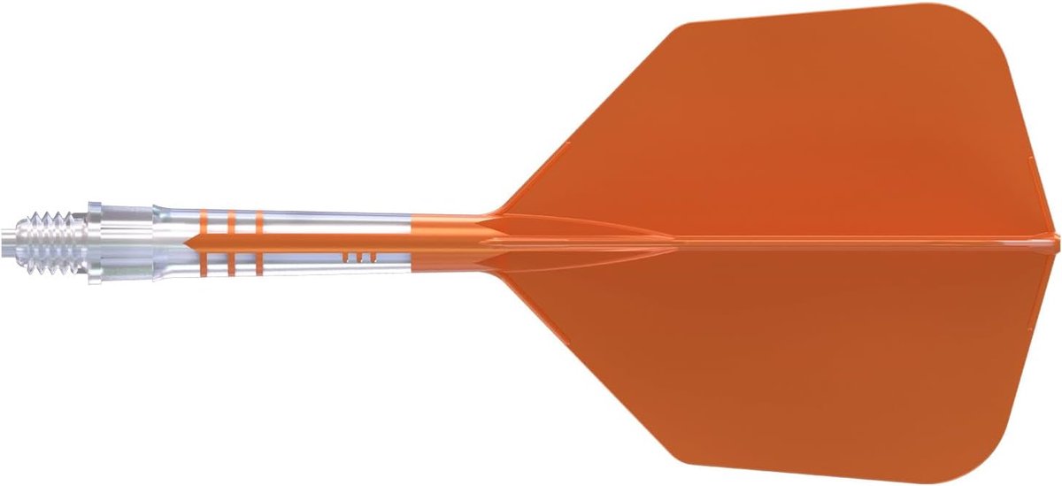 Dart Accessoires - Dart Onderdelen - Precisie Darten - Geïntegreerde Schacht Vlucht - Grote Vleugel - Oranje Wit