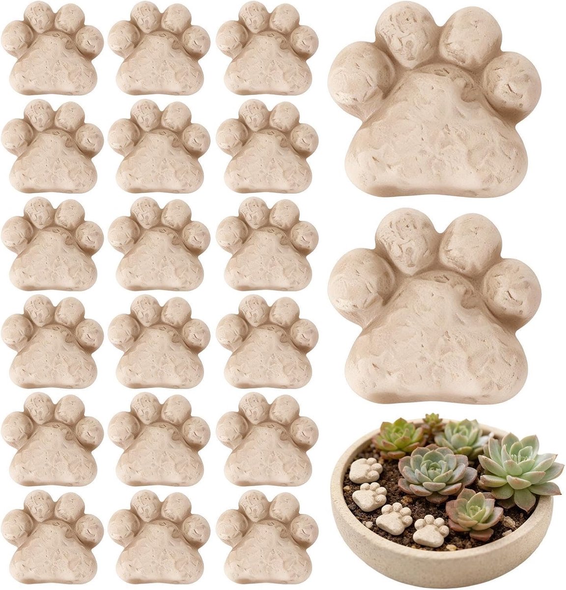 Decoratieve stenen - Tuin kiezels - Bloembed verfraaien - Weerbestendig hars - 20 stuks - Meerdere kleuren