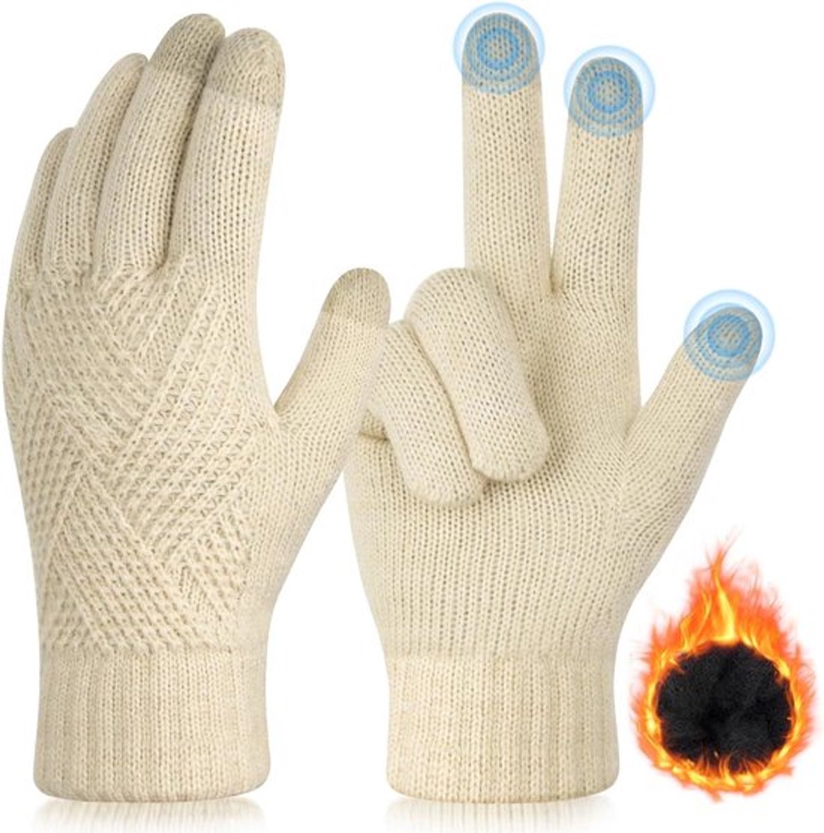 Touchscreen handschoenen Allecto Plus voor dames | Warm en functioneel