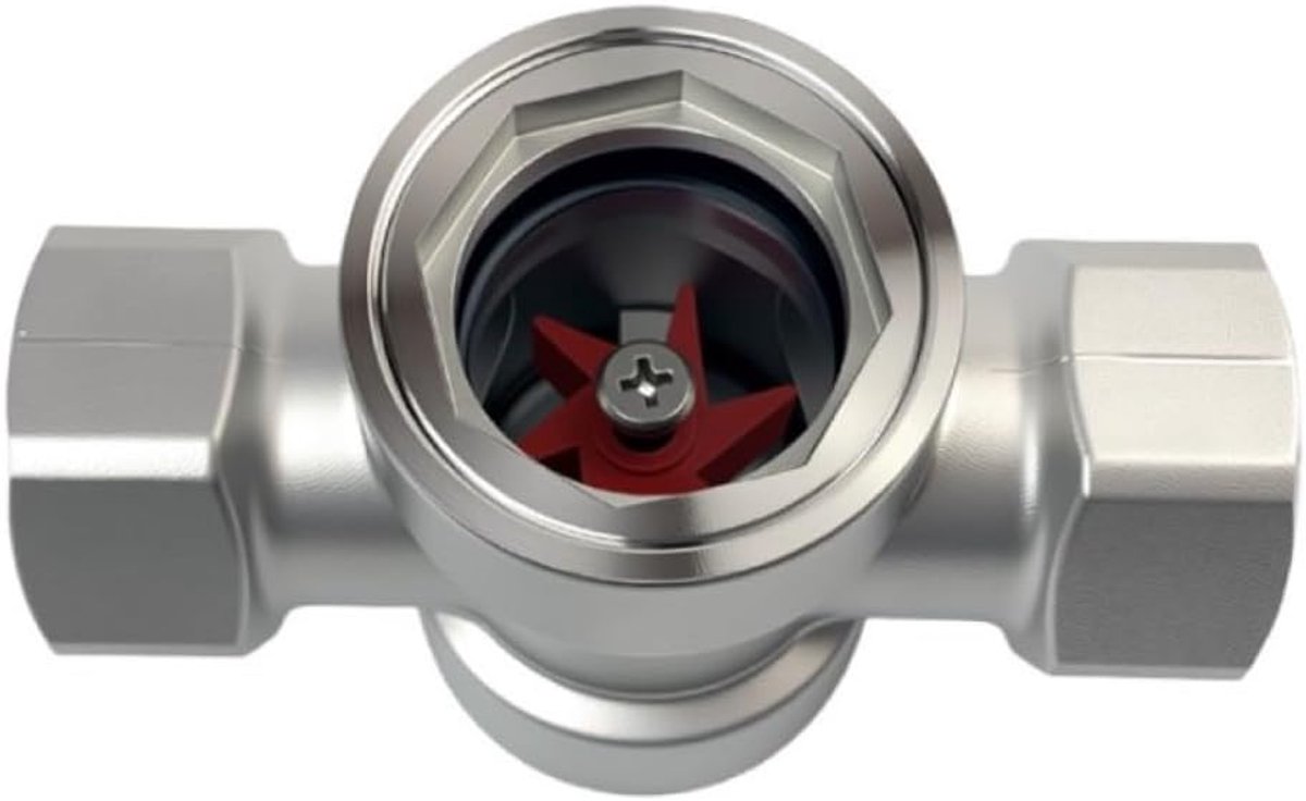 Waterstroomindicator - Kijkglas - Leidingbewaking - 304 Roestvrij Staal - DN8 tot DN25 - Grijs