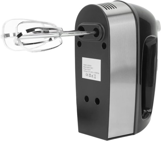 Elektrische Handmixer - Keukenmixer Klopper - Bakken en Koken - 5 Snelheden Krachtig - 500W Vermogen - Zilverkleurig — afbeelding 5