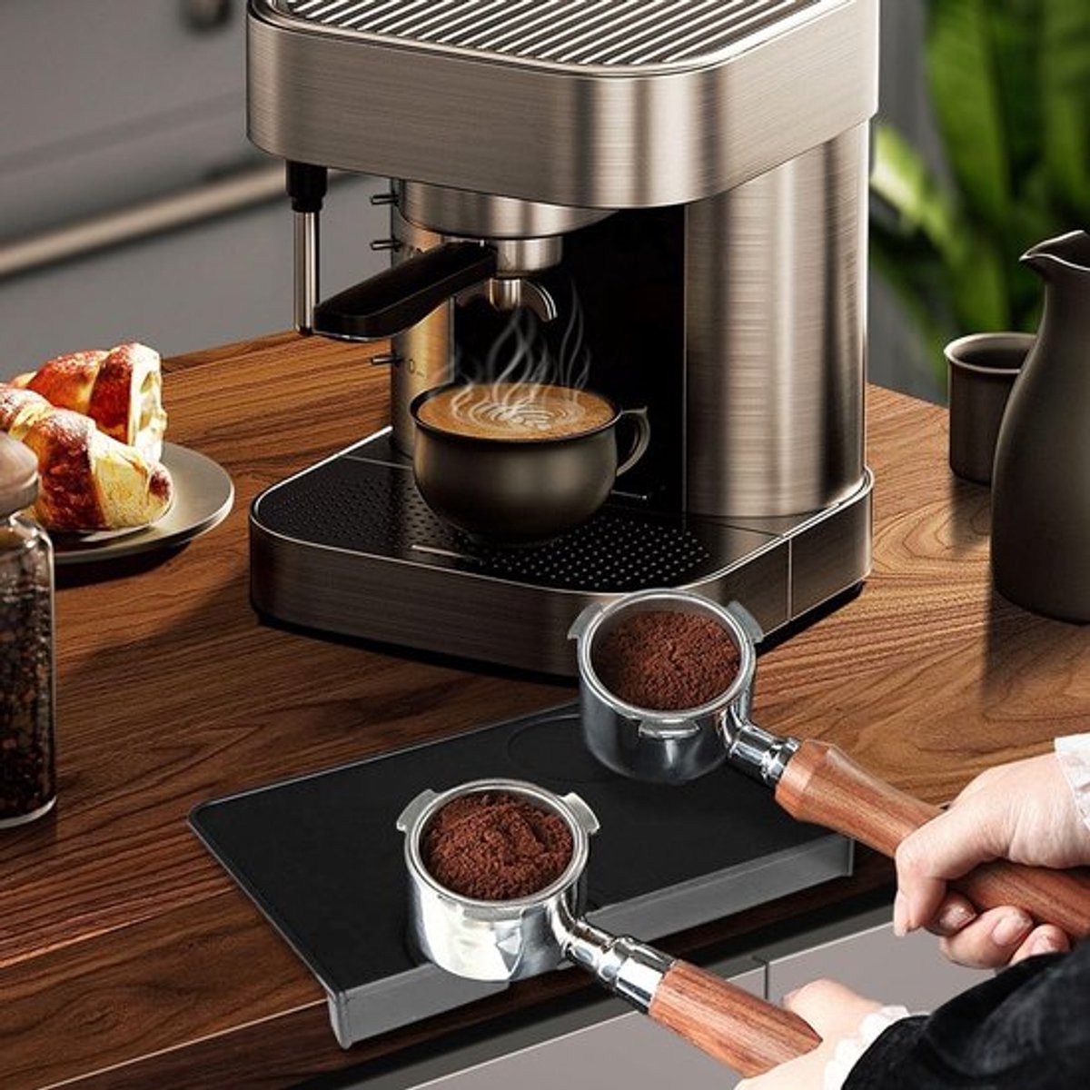 Dailygoody - Siliconen mat voor koffiezetapparaat - Antislip koffiemolenmat
