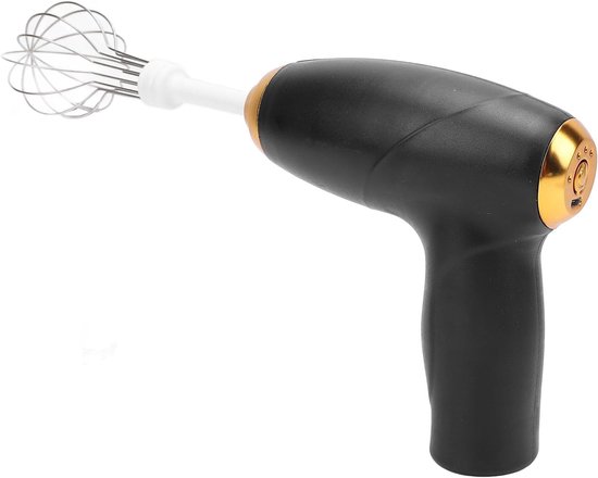 Elektrische Handmixer - Draadloze Keukenmixer - Beslag En Room - USB Oplaadbaar - 17 x 13 x 5 cm - Zwart — afbeelding 5