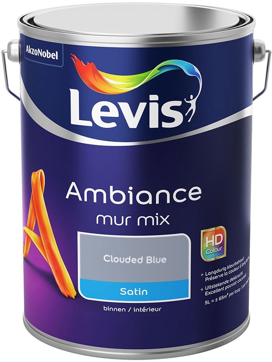Levis - Ambiance Mur Satin Mix - Clouded Blue - Mengverf - 5 L