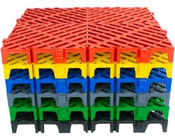 Modulaire Vloertegels - Drainage Matten - Veilige Vloeren Creëren - Open Mesh Ontwerp - 40x40x4 cm - Diverse Kleuren