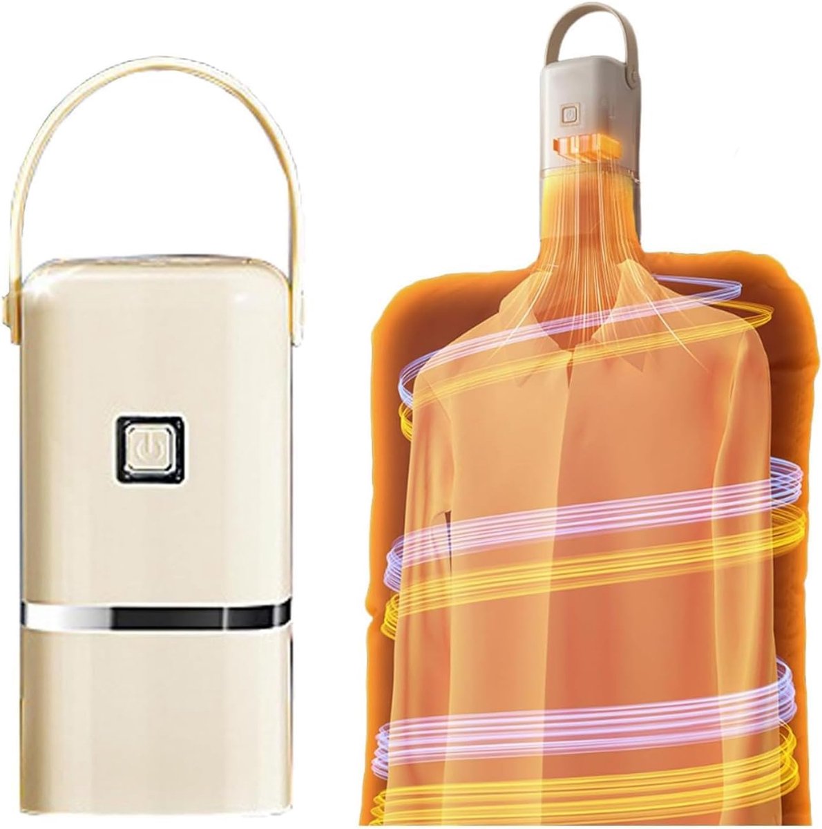 Draagbare Wasdroger Opvouwbare Mini Droger Lichte Kleding Drogen PTC Circulatie Verwarming 3 6 Uurs Timer Wit