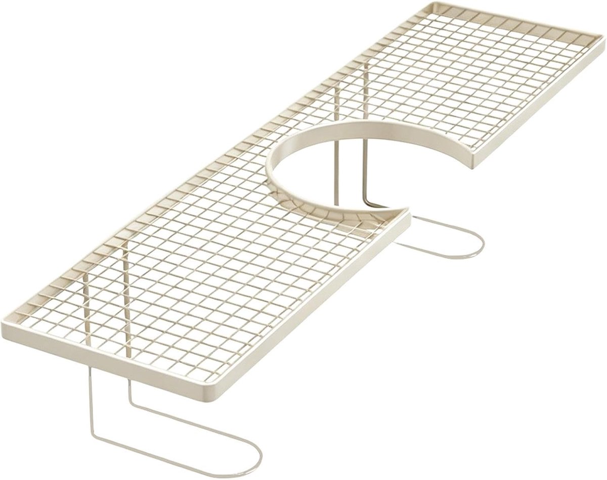 Gootsteen Organizer - Kraan Houder - Keuken Opbergen - Schadevrije Bevestiging - 50x11x11 cm - Wit